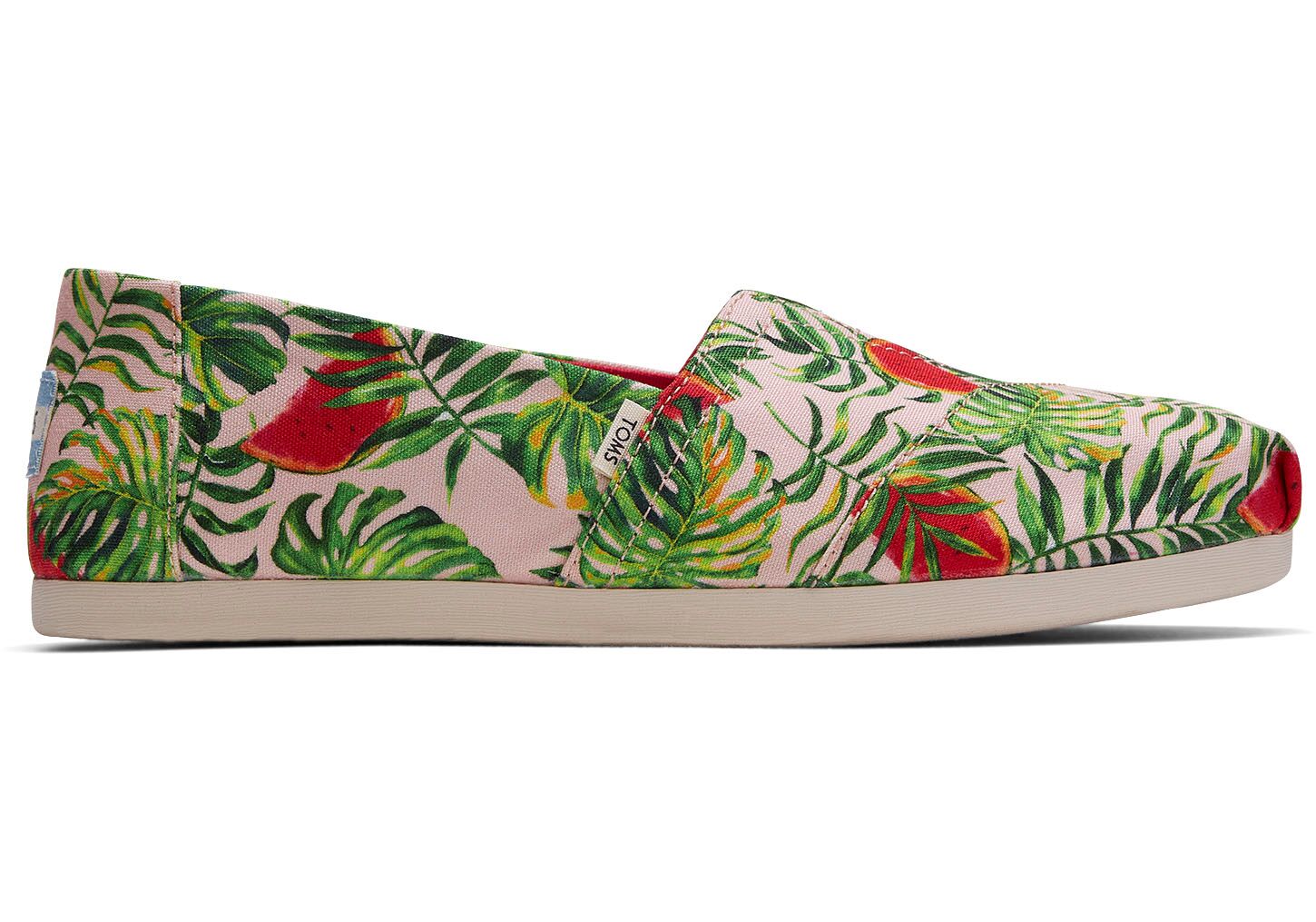 Toms Classics Watermelon Palms Print - Womens Alpargata Espadrilles - Multicolor - NZ - 652108HDB